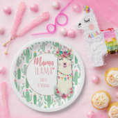 Mama Llama Fiesta Baby Girl Duschgeschirr Pappteller (Party)