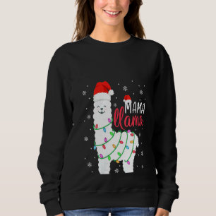 Mama Llama Funny Christmas Llama Mama Alpaca Sweatshirt