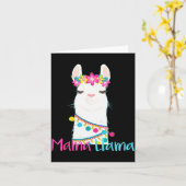Mama Llama Funny Mother's Day Shirt For Women Mom  Karte (Gelbe Blume)