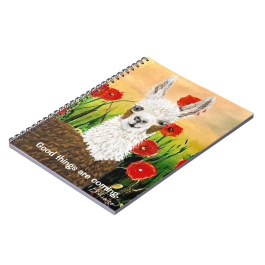 Mama Llama, gute Dinge kommen Notizblock (Linke Seite)