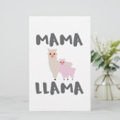 Mama Llama Mama Briefpapier (Stehend Vorderseite)