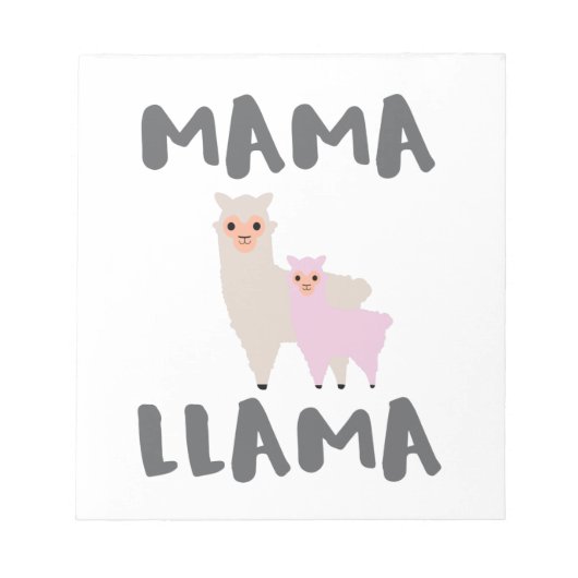 Mama Llama Mama Notizblock (Vorderseite)
