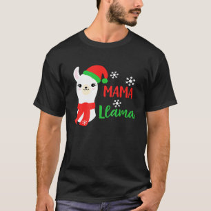 Mama Llama Niedlich Weihnachten Alpaca Für die Mam T-Shirt