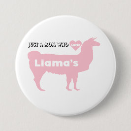 Mama Llama pink Liebe liama Button
