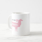 Mama Llama pink Liebe liama Kaffeetasse (Vorderseite Links)