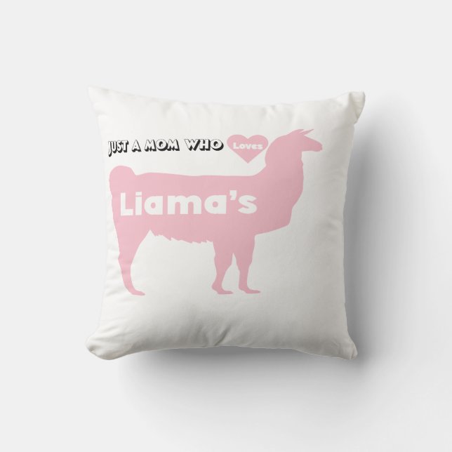 Mama Llama pink Liebe liama Kissen (Vorderseite)