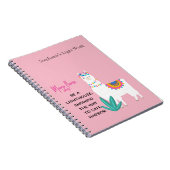 Mama Llama sagt, sei ein Leuchtturm, der den Weg z Notizblock (Rechte Seite)