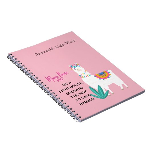 Mama Llama sagt, sei ein Leuchtturm, der den Weg z Notizblock (Rechte Seite)