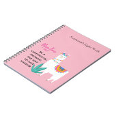 Mama Llama sagt, sei ein Leuchtturm, der den Weg z Notizblock (Linke Seite)