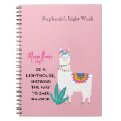 Mama Llama sagt, sei ein Leuchtturm, der den Weg z Notizblock (Vorderseite)