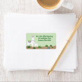 Mama Llama und Baby Green Dot Baby Rücksendeadress Adressaufkleber (Insitu)