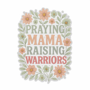 Mama loben Krieger Blumendruck Aufkleber