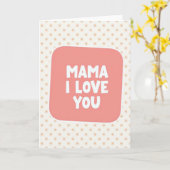 Mama Love Illustrationskarte Karte (Gelbe Blume)