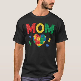 Mama Lover Master Builder Gebäude Bricks Blocks Mo T-Shirt
