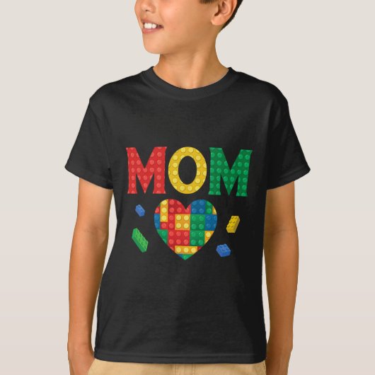 Mama Lover Master Builder Gebäude Bricks Blocks Mo T-Shirt (Vorderseite)