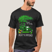 Mama Lucky Charm Shamrock Graphic Truck St Patrick T-Shirt (Vorderseite)