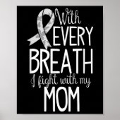 Mama Lungenkrebs Bewusstsein T Shirt Frauen Männer Poster (Vorne)