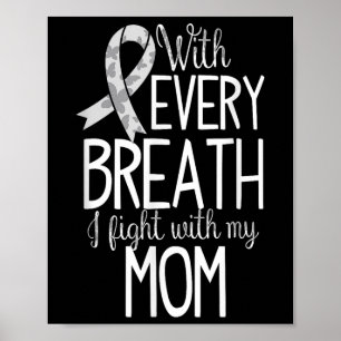 Mama Lungenkrebs Bewusstsein T Shirt Frauen Männer Poster