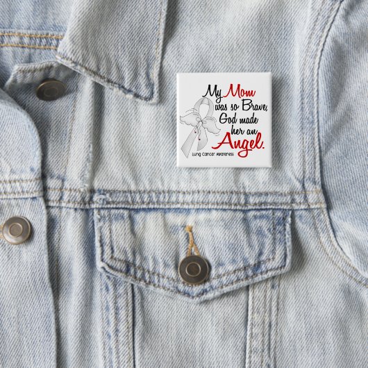 Mama-Lungenkrebs des Engels-2 Button (Beispiel)