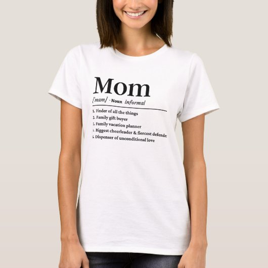 Mama lustige Definition T-Shirt (Vorderseite)