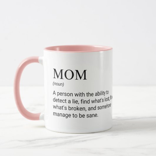 Mama Lustige Liebe Mutter Definition Tasse (Links)