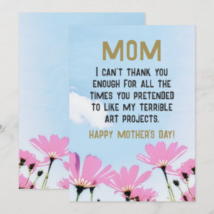 Mama Lustiger Spruch Humor Blumen Floral Muttertag Feiertagskarte