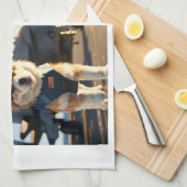 Mama Luxus Welpe Template Küchenhandtücher Geschirrtuch (Viertel Falte)