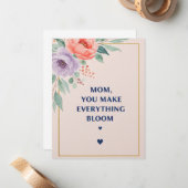 Mama macht alles blühen mitteilungskarte (Vorderseite/Rückseite Beispiel)