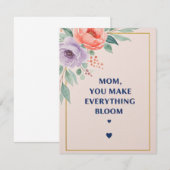 Mama macht alles blühen mitteilungskarte (Vorne/Hinten)