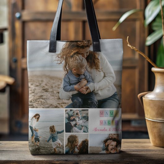 Mama Made Magic Patchwork Photo  Tasche