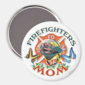 Mama-Magnet des Feuerwehrmanns Magnet (Vorderseite/Rückseite)