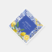 Mama Main squeeze blue Lemon Zitrusfrüchtedusche Serviette (Ecke)