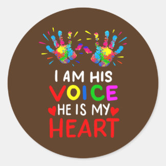 Mama Mama Autistic Autismus Awareness Month Gesche Runder Aufkleber