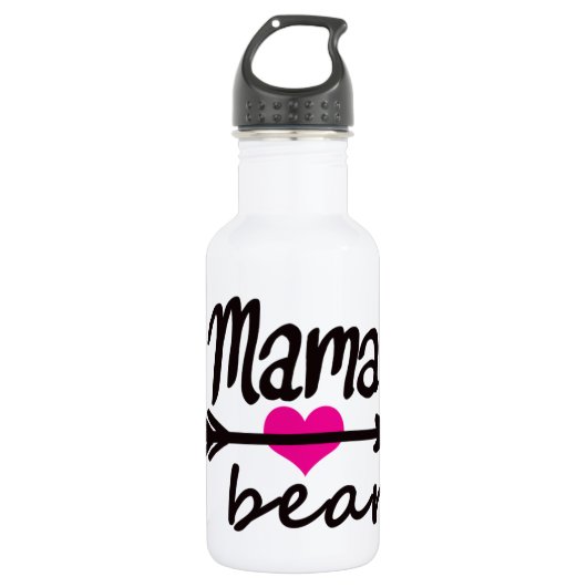 Mama Mama Bear Funny Trinkflasche (Vorderseite)