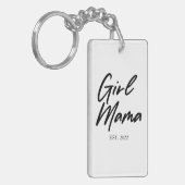 Mama Mama Custom Est Year Minimal Mama Mother Momm Schlüsselanhänger (Vorderseite links)