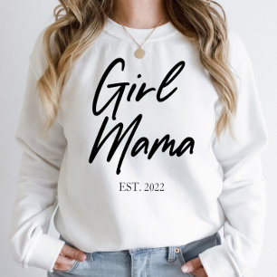Mama Mama Custom Est Year Minimal Mama Mother Momm Sweatshirt