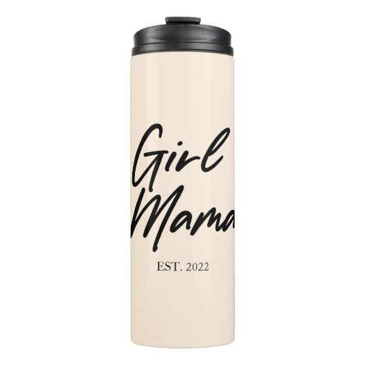 Mama Mama Custom Est Year Minimal Mama Mother Momm Thermosbecher (Vorderseite)