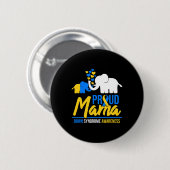Mama Mama Down Syndrome Awareness Day Niedlich Ele Button (Vorne & Hinten)