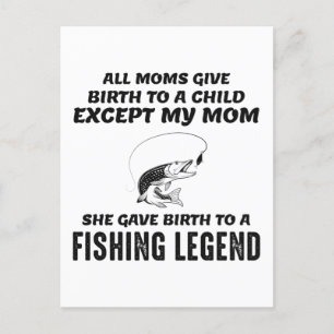 Mama Mama Fisch Fischer Außenbereich Witziger Witz Postkarte