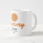 Mama-Mama-Kinder-Namen personalisieren Sitte Jumbo-Tasse (Vorderseite Rechts)