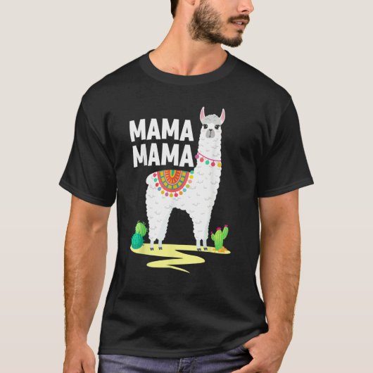 Mama Mama Llama Alpaca Costume Llama T-Shirt (Vorderseite)