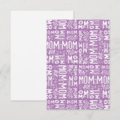 Mama, Mama, Mama - Blockmuster Dankeskarte (Vorne/Hinten)