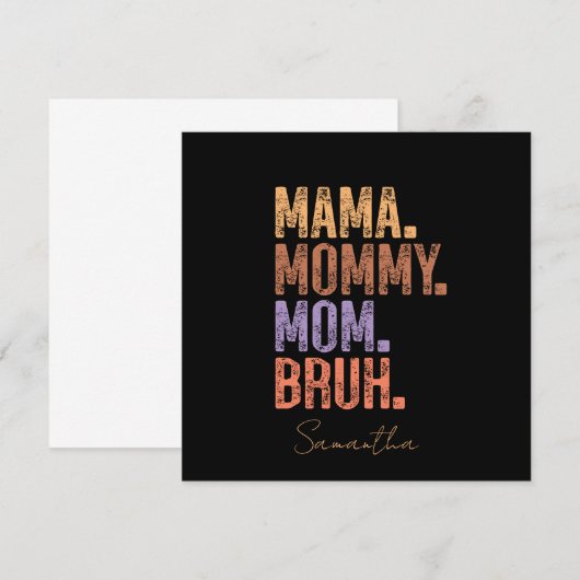 Mama. Mama. Mama. Bruh (Vorne/Hinten)