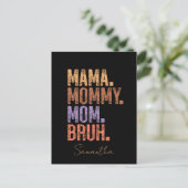 Mama. Mama. Mama. Bruh Postkarte (Stehend Vorderseite)