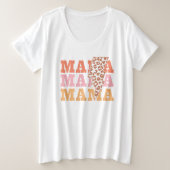 Mama Mama Mama Große Größe T-Shirt (Design vorne)