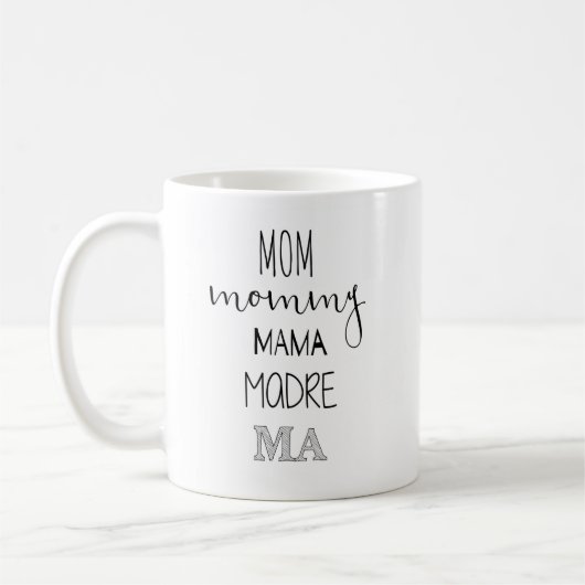 Mama-Mama-Mutter Madre Ma Mug Kaffeetasse (Links)