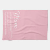 Mama, Mama, Mutterschrift - Rosa Geschirrtuch (Horizontal)