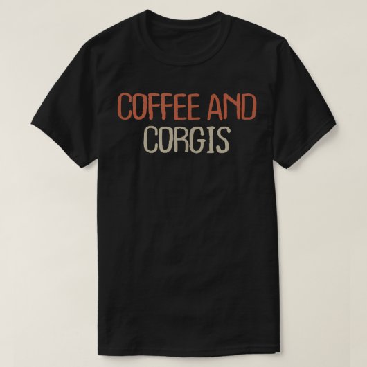 Mama Mama Retro Funny Coffee und Corgis T-Shirt (Design vorne)