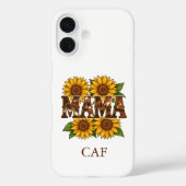 Mama Mama Sunflowers Monogram Initials Geschenk Ma Case-Mate iPhone Hülle (Rückseite)