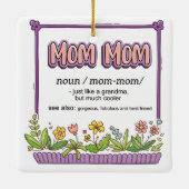 Mama Mama wie ein Oma, aber viel Cooler Keramikornament (Rückseite)